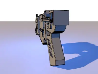 Wolfenstein 2 inspired pistol 3D model