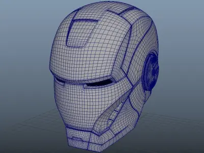 ironman Marvel super hero Helmet realistic highpoly metaverse 3D model