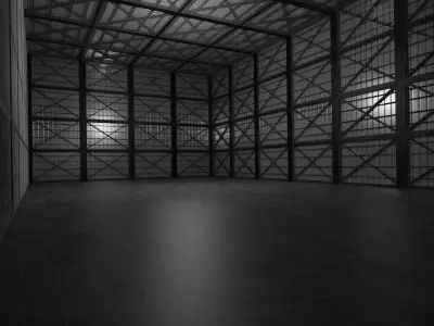 Hangar Interior Low-poly 3D model purchase