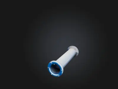 natural gas pipe Low-poly 3D model