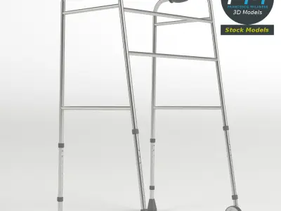 Front-wheeled walker 3D model