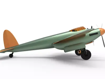 De Havilland Mosquito Low-poly 3D model