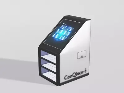 SciFi Laboratory Incubator Low-poly 3D model