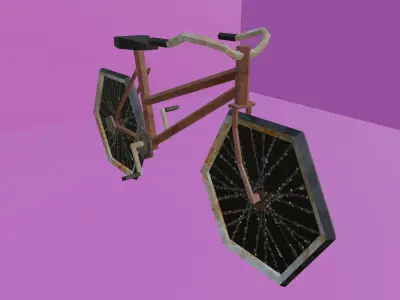 RUSTY BIKE - LOW POLY - PS1 RETRO STYLE Low-poly 3D model