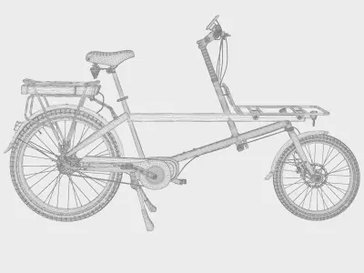 3D Model of Cargobike Delivery Low-poly 3D model