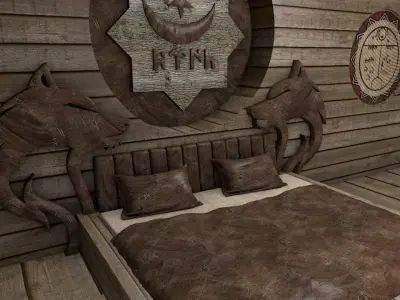 GOKTURK WOLF HOUSE Free 3D model