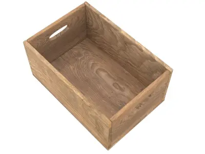 Wooden Box Color 2 3D model