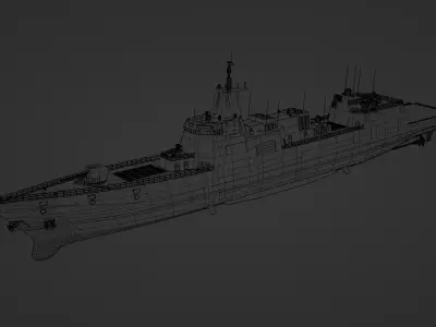 Chinese Navy Type 055 class Destroyer Renhai 3D model