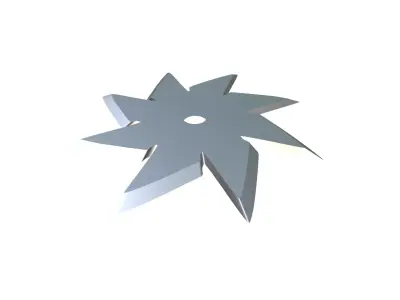 Shuriken metal star 3D print model