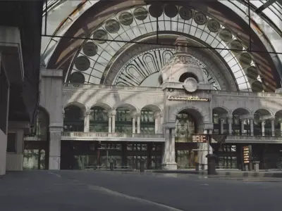 Train station 3D model 9