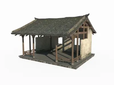 Asian Ancient Architecture Sundry Room 3D model
