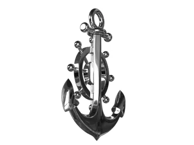 Anchor Silver PBR 2 Low-poly 3D model