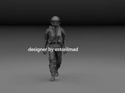 NATO EUROFIGHTER TYPHOON AIRCRAFT PILOT v4 3D print model