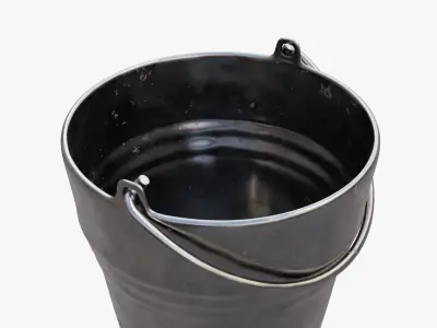 Bucket metal - transparent 3D model