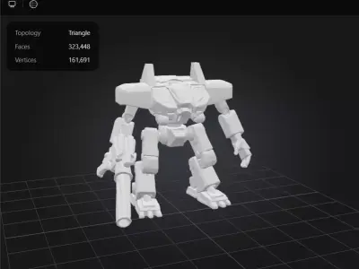 Sci-Fi Mech Robot 3D model