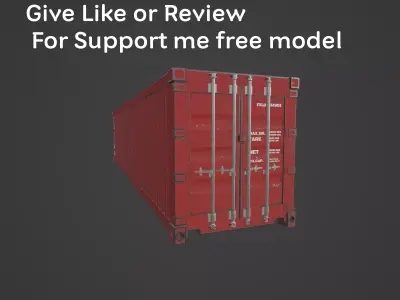Container 40FT HC with PBR texture 4K  Free low-poly 3D model