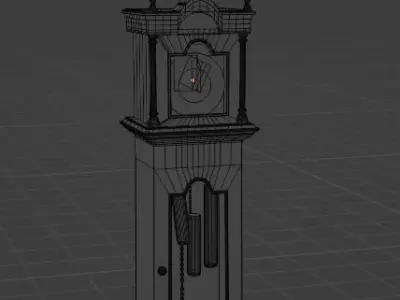 Old Grandfather Clock 3D model purchase