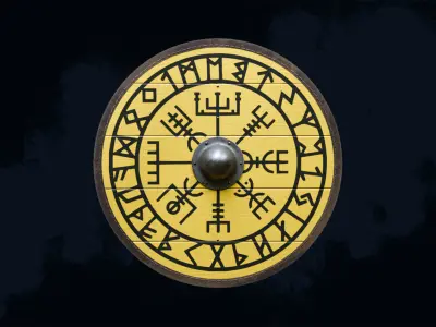 Viking Shield 5 - New and war-torn 3D Model Pack