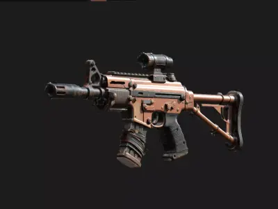 Post-Apocalyptic Assault Rifle 3D model