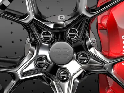 Bugatti Chiron wheel 4 3D model