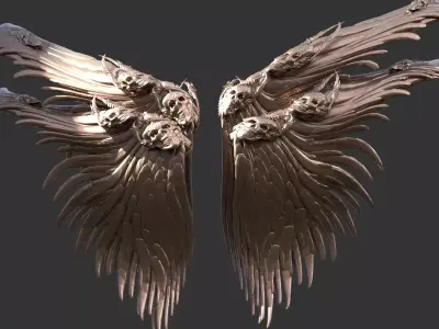 Dark Undead Wings 2  3D model