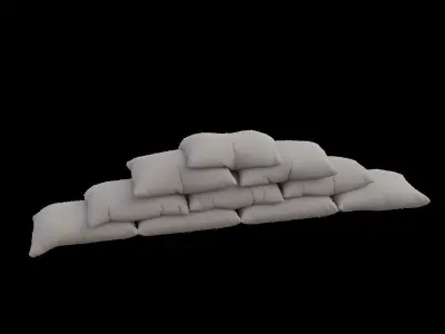 Sandbag shelter for military diorama scale 1 35 3D print model