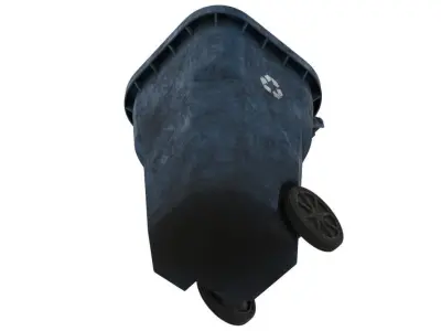 Garbage Container 1 Textured Old 3D model