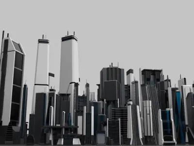 Sci-Fi Buildings Pack  3D model