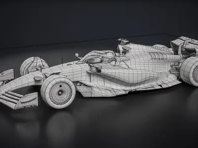 Red F1 Team 2024 Formula 1 Race Car 3D model