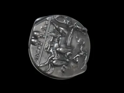 Tetradrachm SICILY Kamarina 3D print model