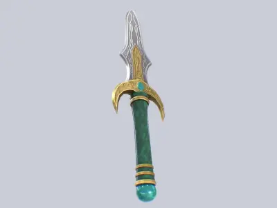 Fantasy dagger Low-poly 3D model
