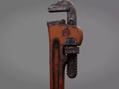 Wrench Biker PBR 3D model