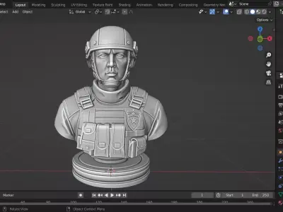 Chinese Special Operations Forces Chess Piece 3D print model