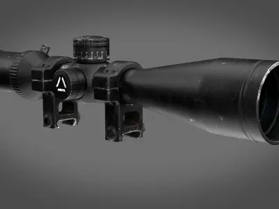 Rifle Scope Two Texture sets Low-poly 3D model