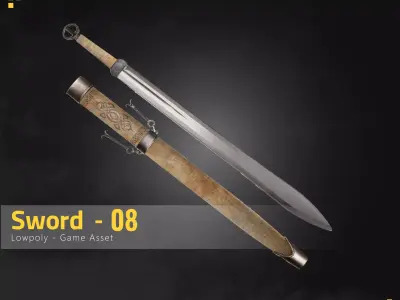 Sword-08 Low-poly 3D model