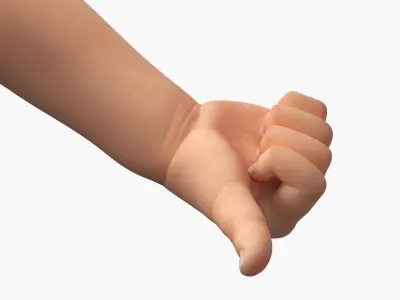  Caucasian Baby Hand Thumbs Up Gesture 
