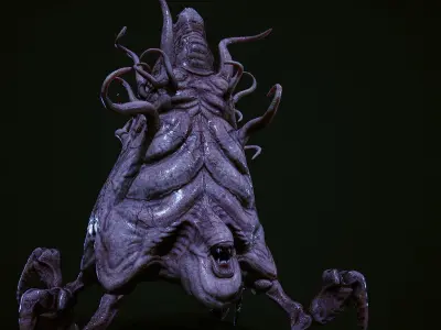 Lovecraftian god Low-poly 3D model