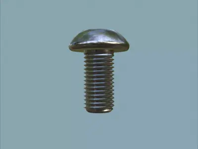 Steel Stained M10 Bolt Allen Dome 3D model