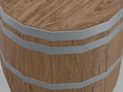 Medium Toasted Lowpoly Bordeaux Barrel Low-poly 3D model