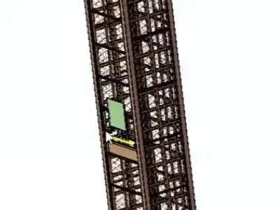 Factory Reciprocating Elevator for Multi-Level Material Handling 3D model