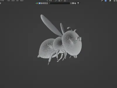 Animated Bee - Rigged  3D model