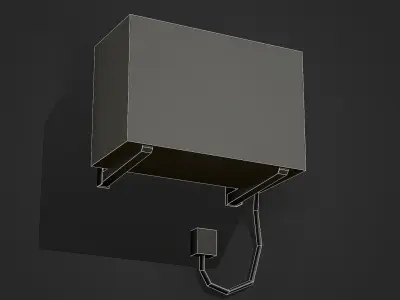 Air Conditioner Low Poly Mobile Ready Low-poly 3D model