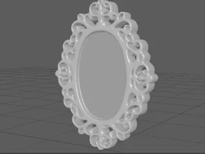 MIRROR gold ornate 3D model