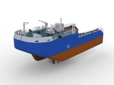 Detachable icebreaking bow Self propelled for Tug Boat 50 3D print model