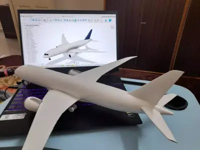 Boeing 787-8 Dreamliner For 3D printing Low-poly 3D model