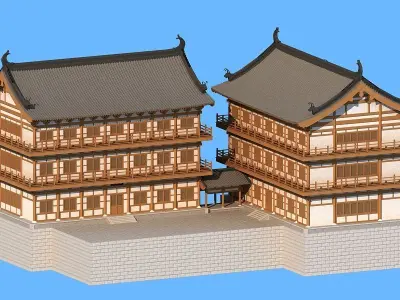 Ancient Chinese architecture 3D model buy