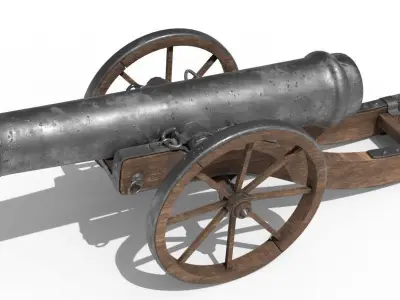 Field cannon 3D model