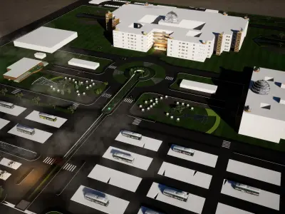 Commercial Building 3D model