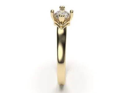 solitaire with ring sizes  8 part S113 3D print model