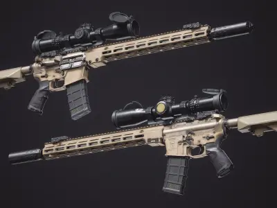 Geissele GFR-x ARC Rifle Low-poly 3D model